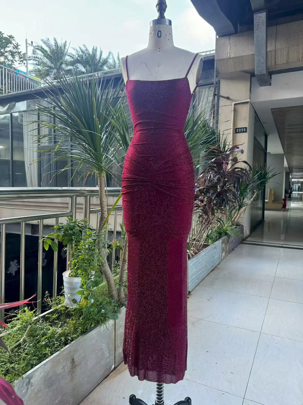 Who Needs Him - Sexy Red Sparkly Dress (SEE THROUGH)