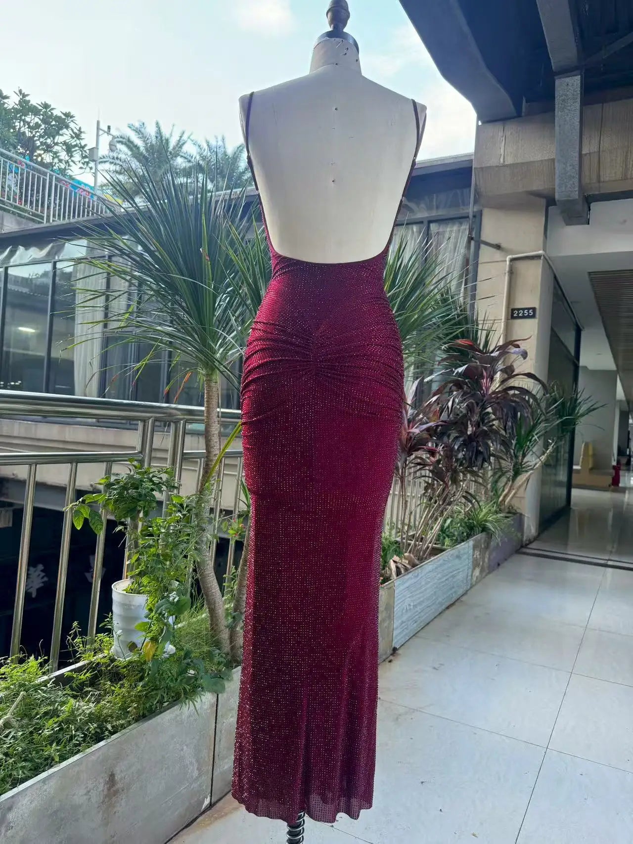 Who Needs Him - Sexy Red Sparkly Dress (SEE THROUGH)