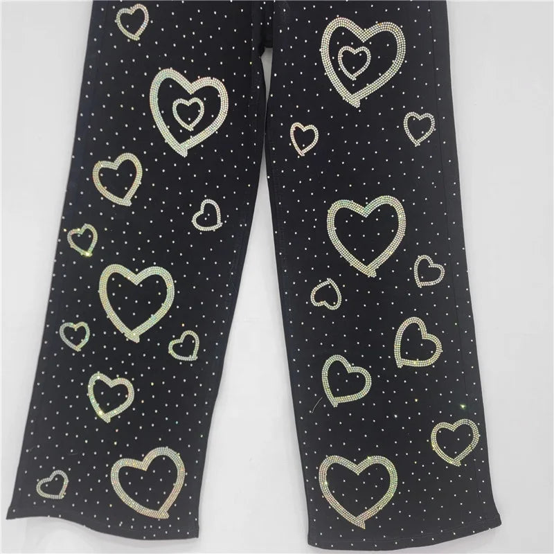 Sexy & Flirty Denim Flared Women's Two Piece Set