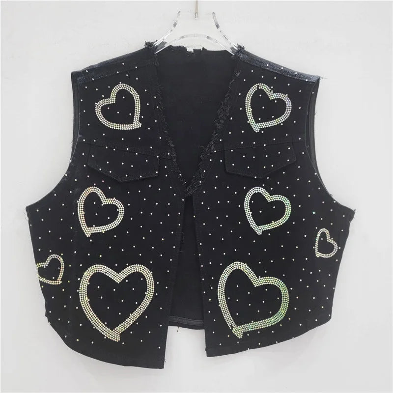 Sexy & Flirty Denim Flared Women's Two Piece Set