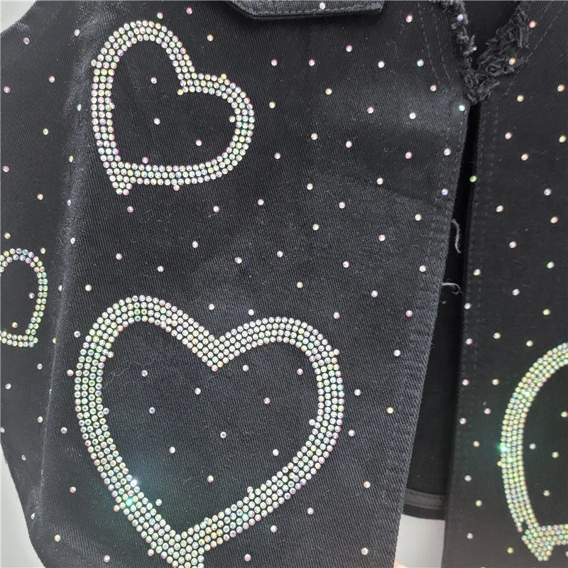 Sexy & Flirty Denim Flared Women's Two Piece Set