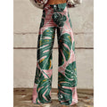 Women's Bohemian High Waisted Wide Leg Pants