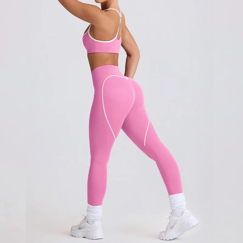 I Heart You Pink Matching Athletic Set for Women