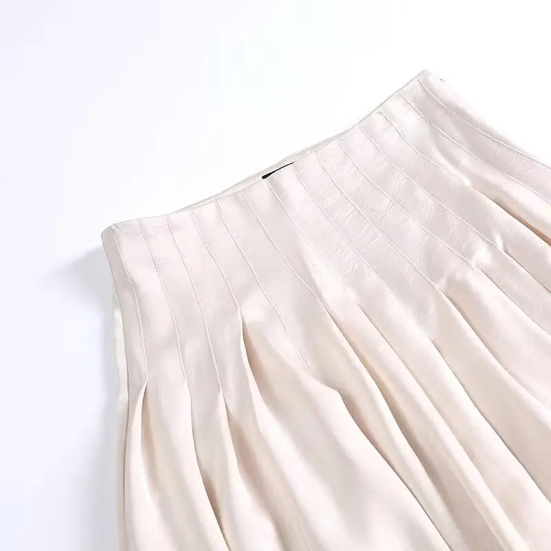 Beige Flattering, Casual Women's Skirt