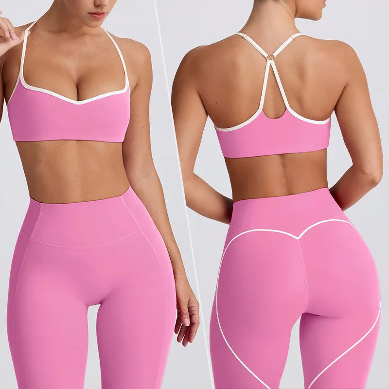 I Heart You Pink Matching Athletic Set for Women