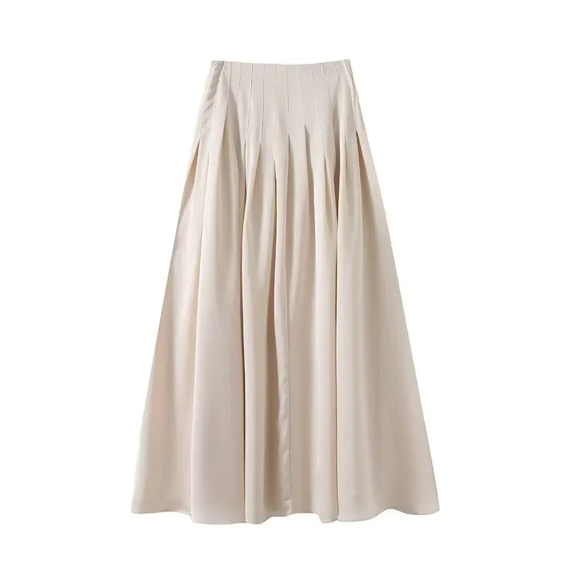 Beige Flattering, Casual Women's Skirt