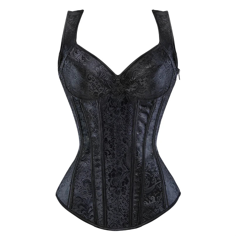 Black Women's Corset with Straps